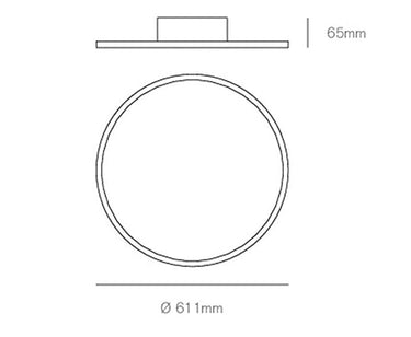 Halo plafoniera diam.611 lm 3290 49w 3000k